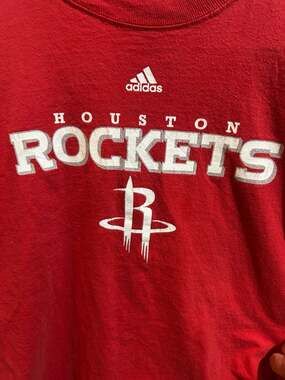 Adidas NBA Houston Rockets The Go-To-Tee Red Graphic T-Shirt Adult Large